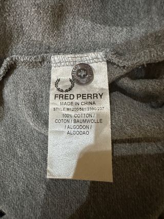 Polo Fred Perry Gris Bordado