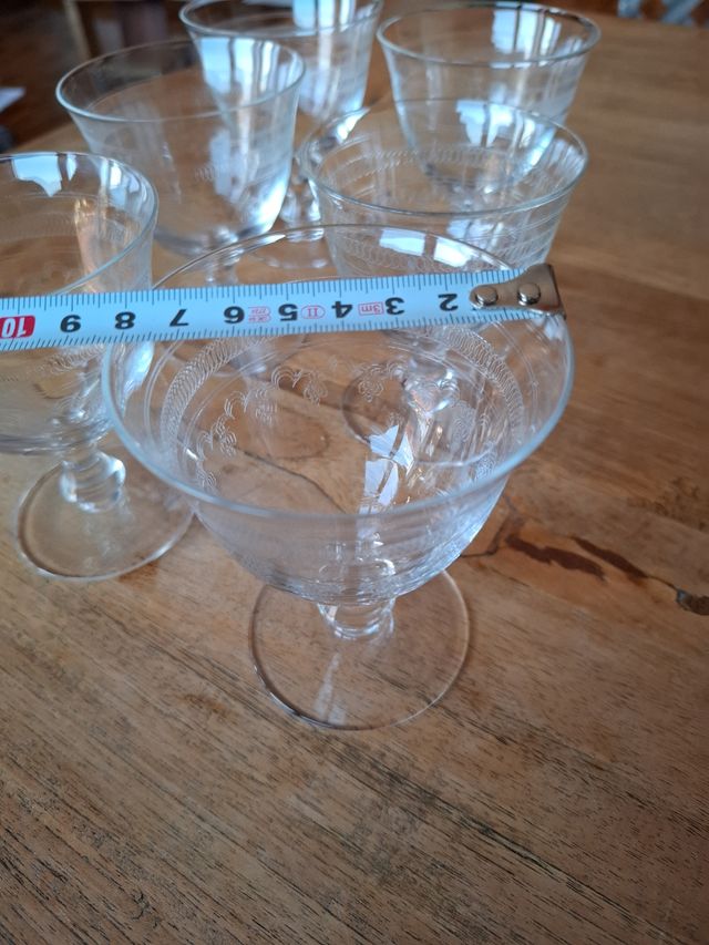 Sei Calici Vino Cristallo Serigrafato