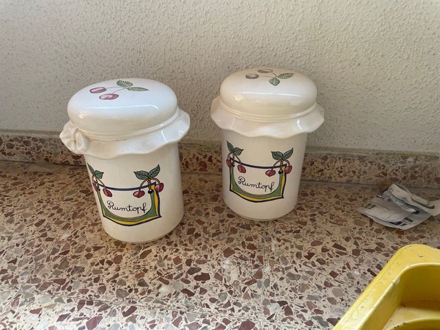 2 Tarros cerámica cocina - Vintage