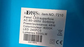 Panel LED 60x60cm 48W 4000K 5200 Lumens