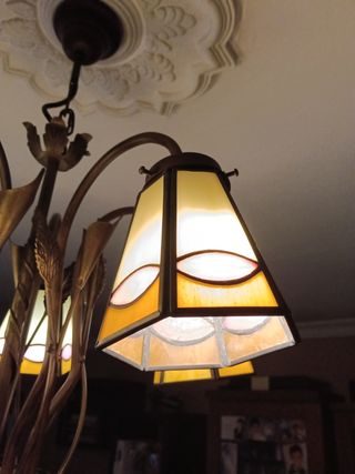 2 Lamparas araña vintage 5 luces

