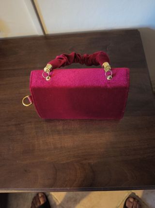 Mini Borsetta Velluto Rossa
