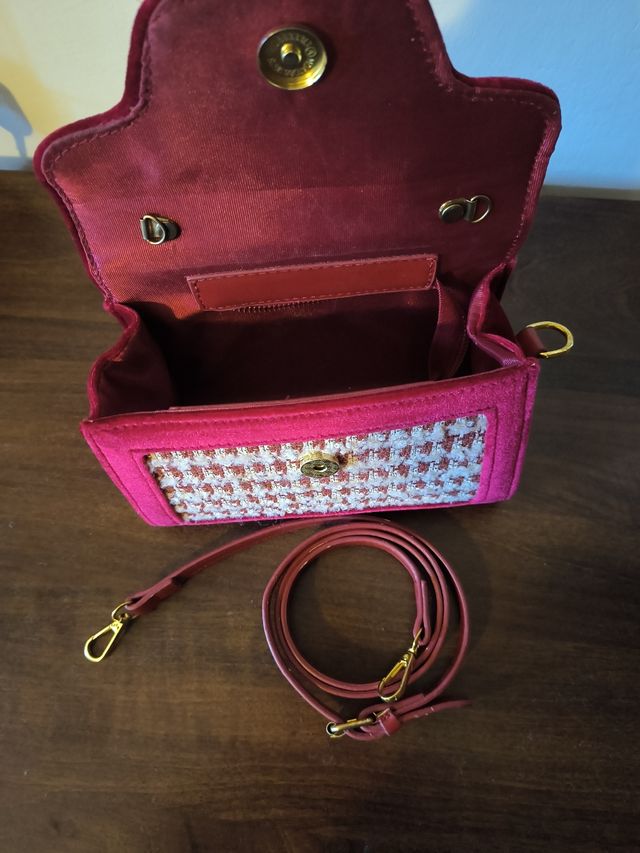 Mini Borsetta Velluto Rossa