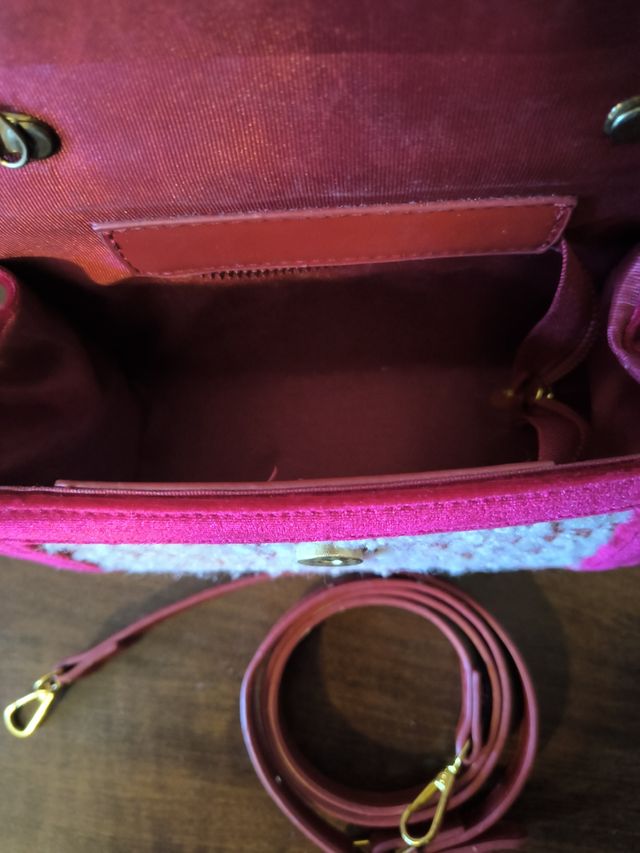 Mini Borsetta Velluto Rossa