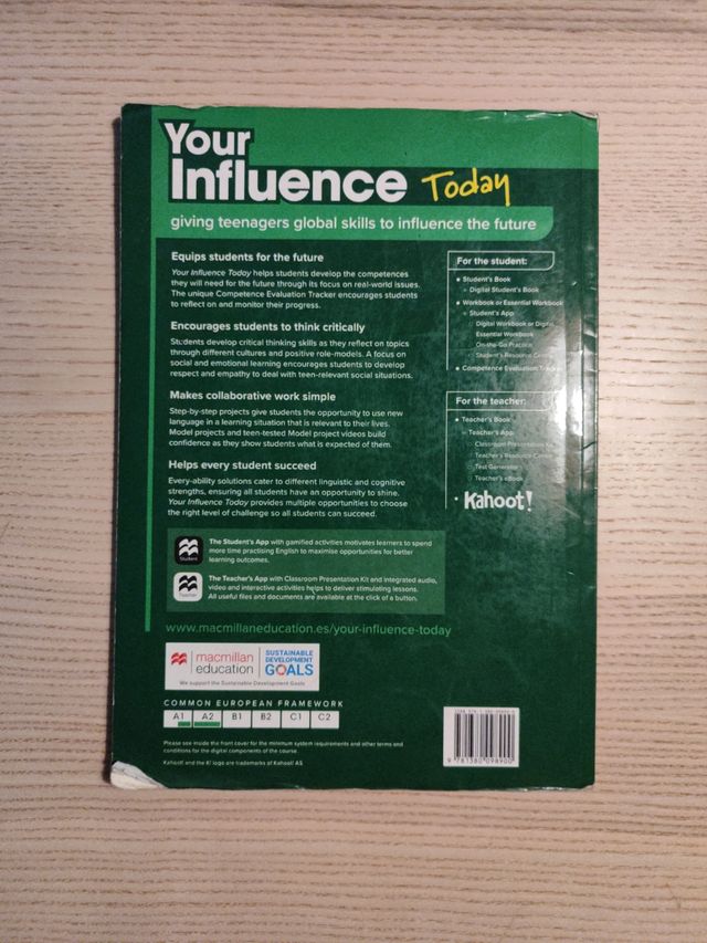 YOUR INFLUENCE TODAY A2 Student's book: libro d...