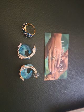 Pendientes y anillo Luna&Sol