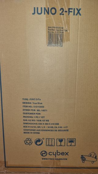Silla coche Cybex Juno 2-Fix. Azul