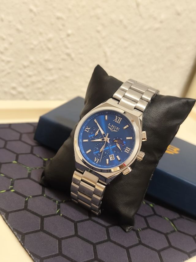 Reloj LIGE cronógrafo azul