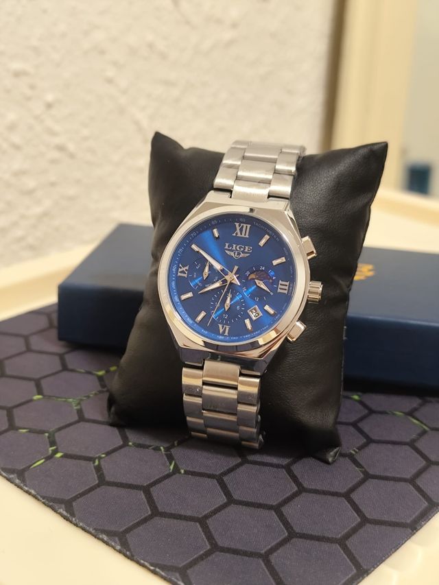 Reloj LIGE cronógrafo azul
