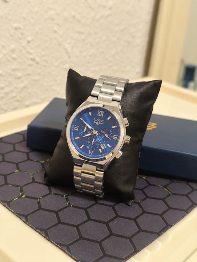 Reloj LIGE cronógrafo azul