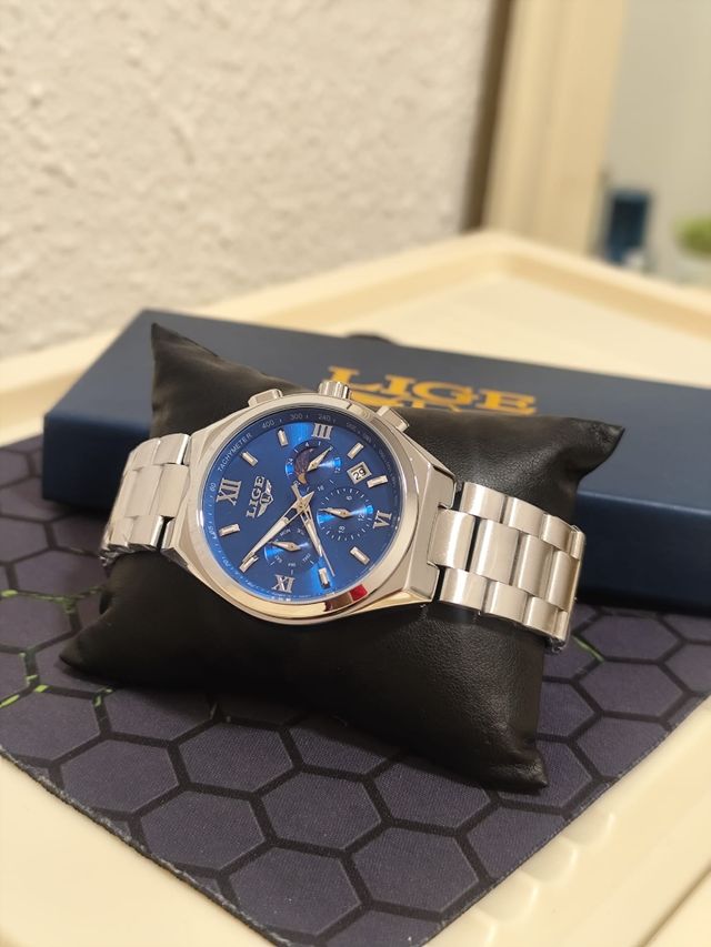 Reloj LIGE cronógrafo azul