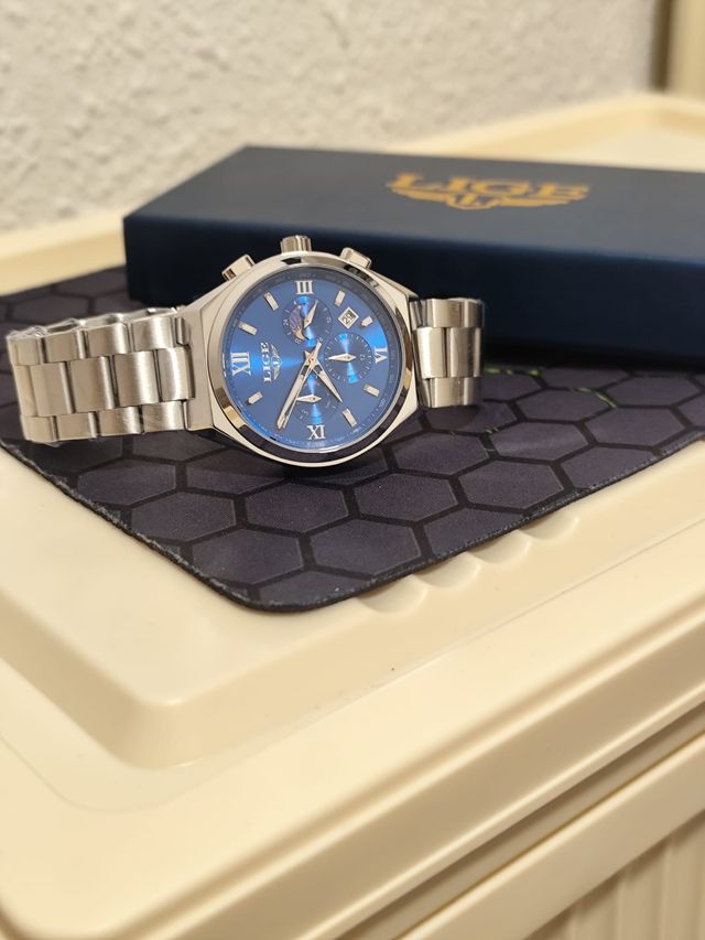 Reloj LIGE cronógrafo azul