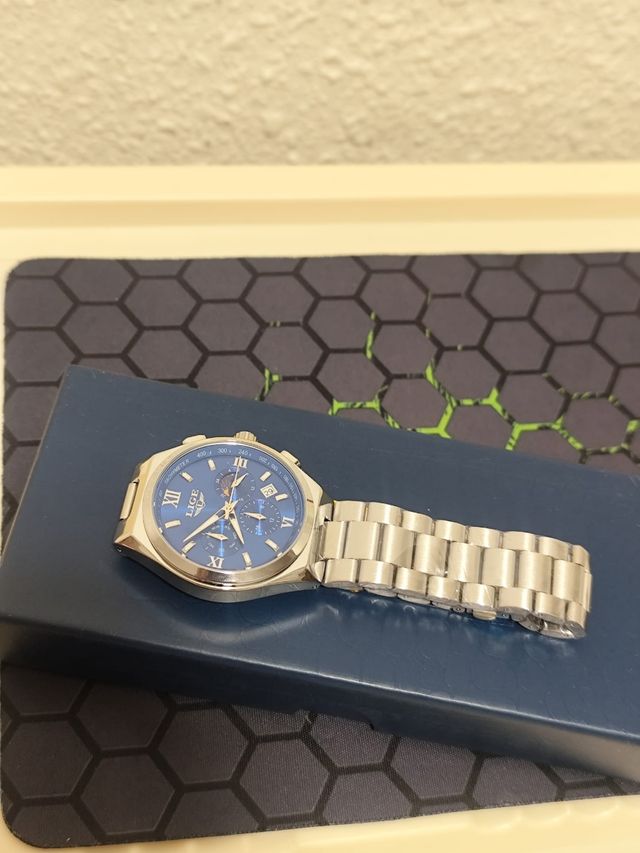 Reloj LIGE cronógrafo azul