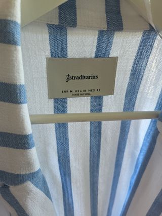 Blazer rayas azul blanco Stradivarius 
