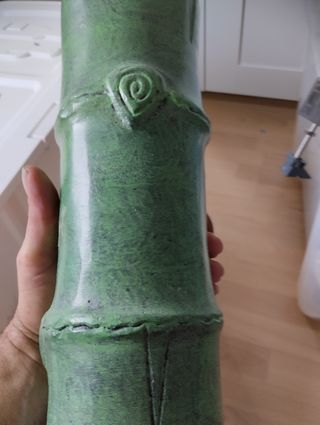 Jarrón cerámico verde