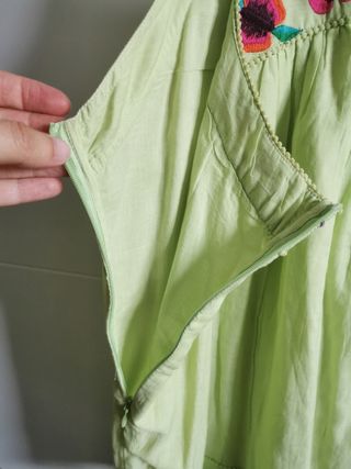 Blusa Flamenco Verde bordada