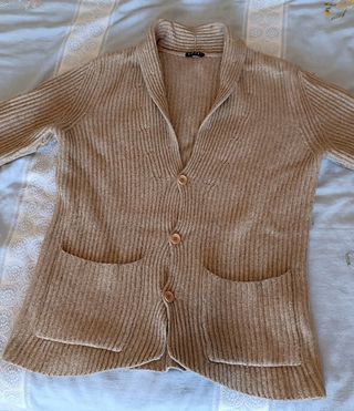 Cardigan Sisley beige uomo