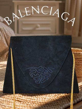 Borsa Balenciaga blu vintage
