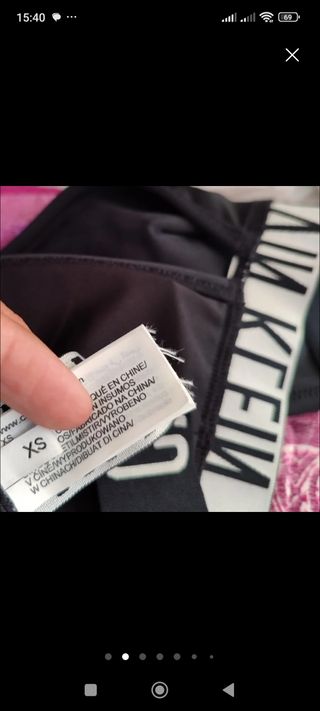Bikini Calvin Klein negro talla XS