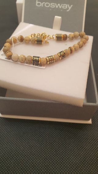 Bracciale Brosway uomo beige/oro