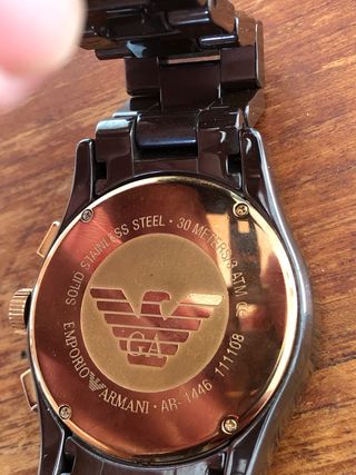 FABULOSO !!!!Reloj Emporio Armani Cerámica marrón 