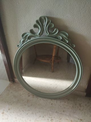 Espejo vintage verde
