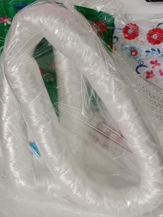 Paquete de pelo grande sintético,blanco,nuevo