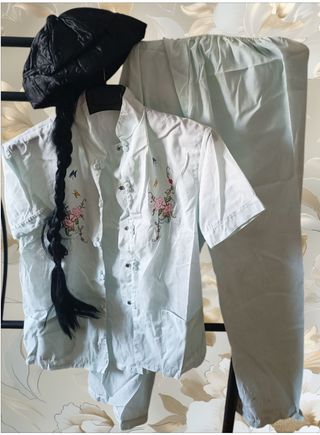 Disfraz mandarín chino talla S - Rojo y Blanco
