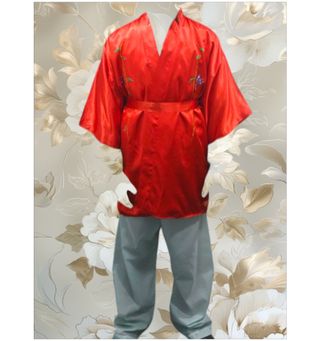 Disfraz mandarín chino talla S - Rojo y Blanco