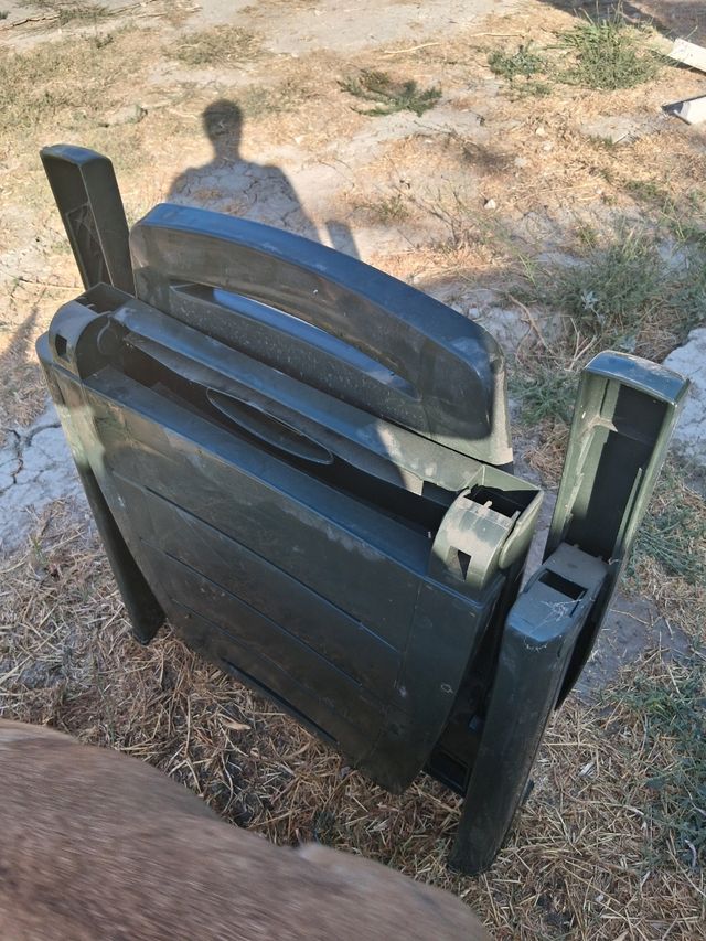 Silla tumbona jardín - Plegable - Verde