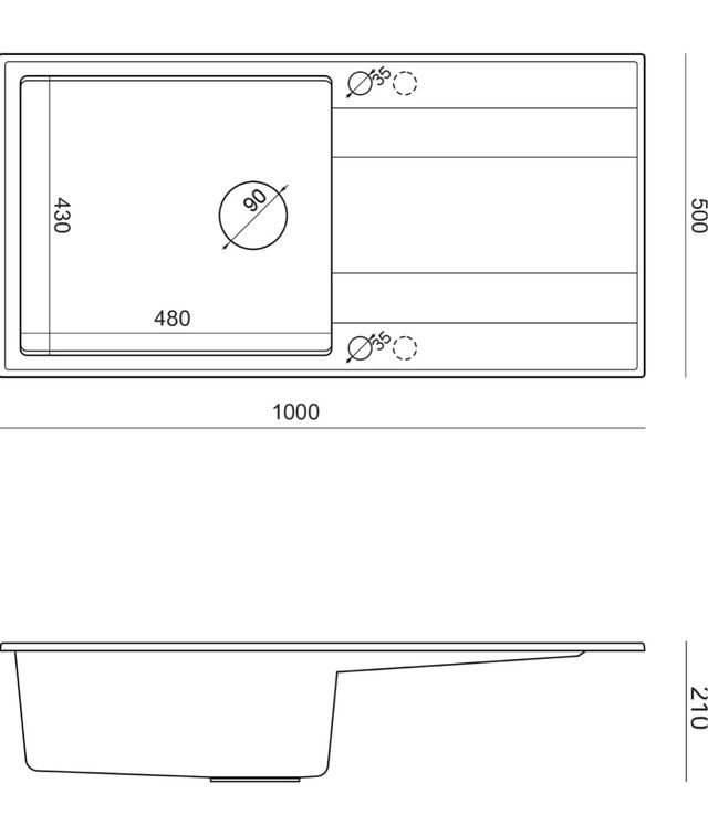 Fregadero QUADRON Granito Evan 146XL Blanco