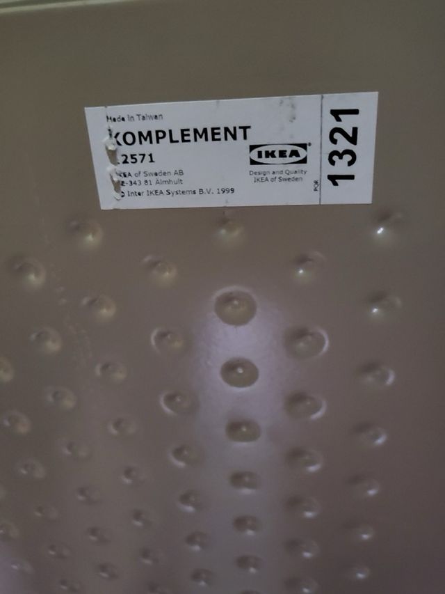 5 Paneles metálicos para estantería