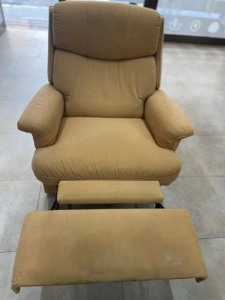 Sillón relax beige reclinable