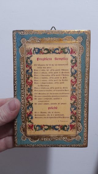 Quadro Preghiera Semplice vintage