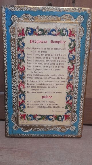 Quadro Preghiera Semplice vintage