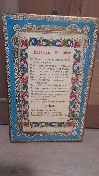 Quadro Preghiera Semplice vintage