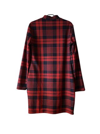 Vestido cuadros rojo-negro