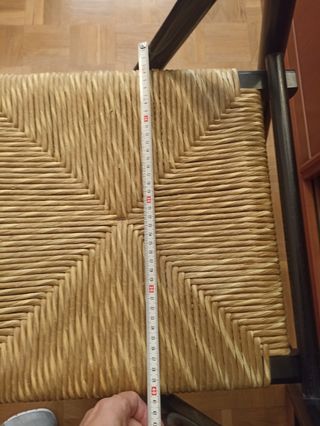 2 Sillas plegables - Madera y anea