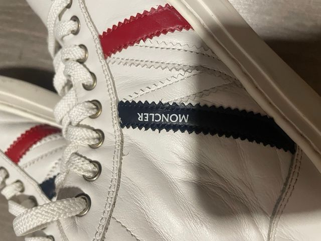 Zapatillas Moncler Piel - Blancas y Rojas