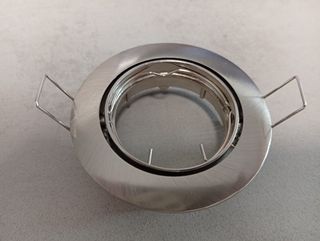 Foco empotrable redondo niquel satinado 10 unidade