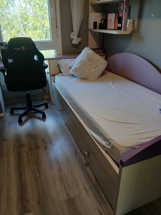 Cama nido infantil - juvenil.Regalo colchón,silla.