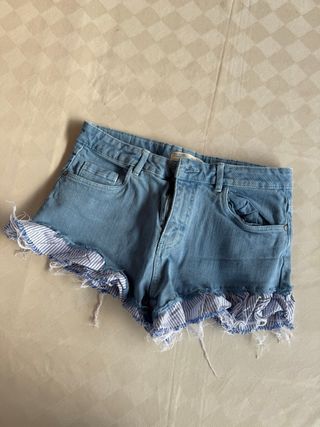 4 Shorts Zara XS/S - Azul y Blanco