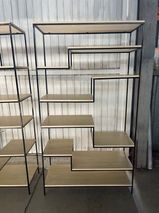 Estantería madera maciza-metal