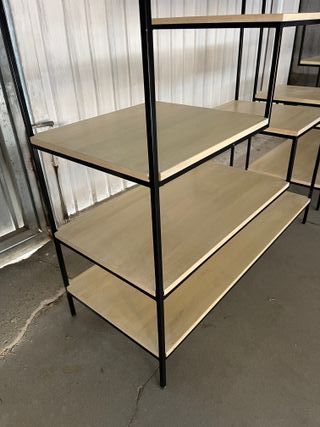 Estantería madera maciza-metal