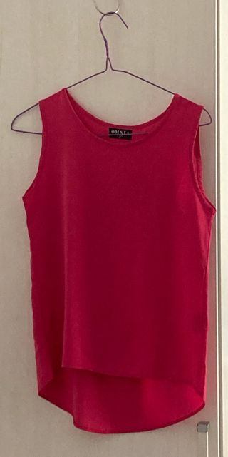 Camiseta rosa OMNIA - sin mangas
