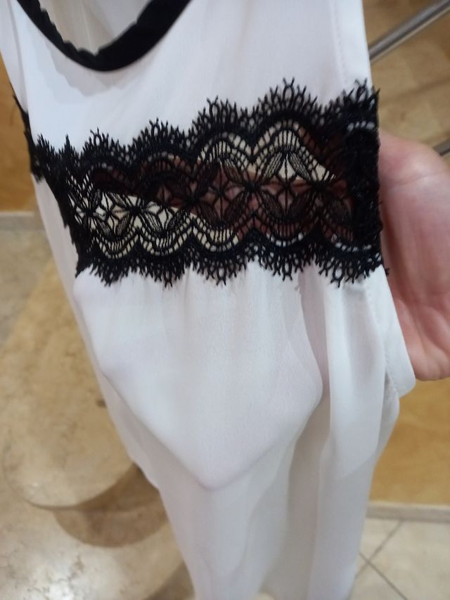 Top Fracomina bianco pizzo