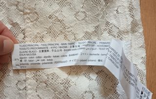 Blusa encaje rosa/beige Stradivarius