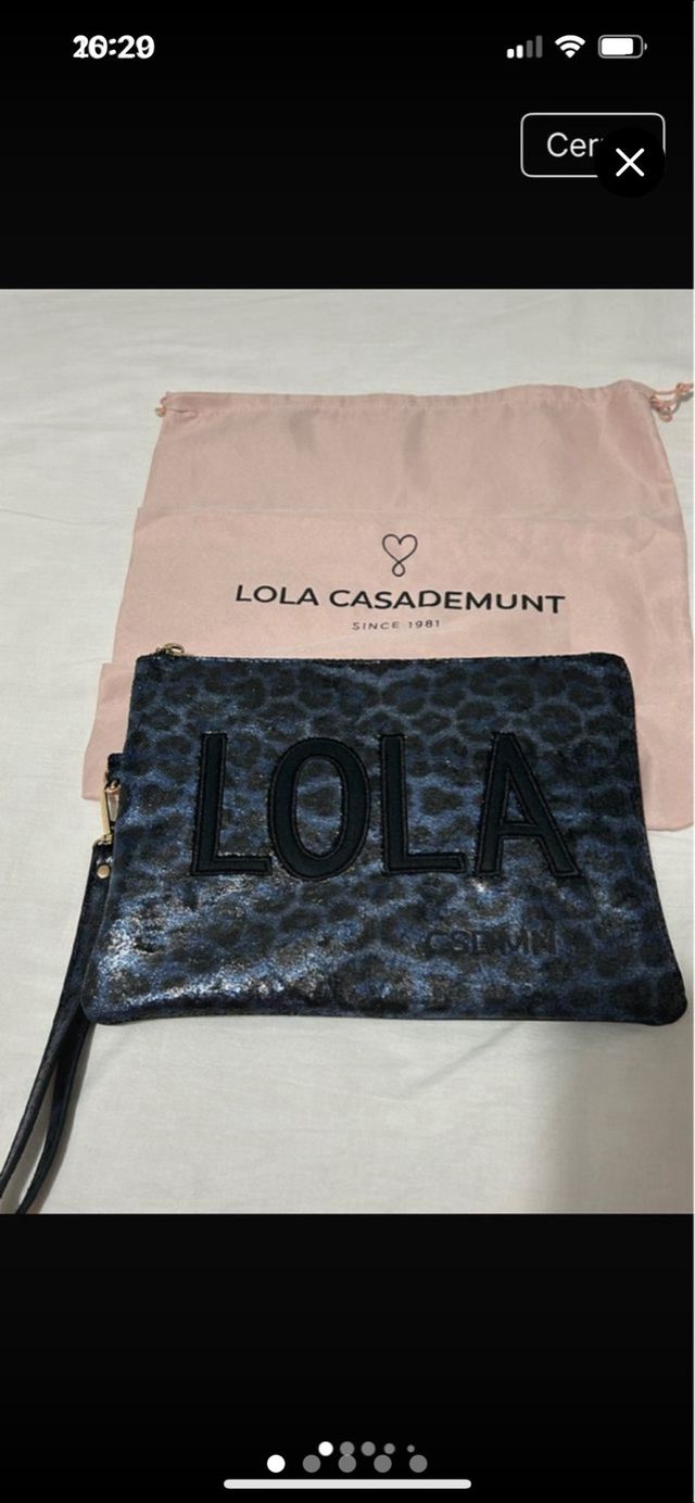 Bolso mano Lola Casademunt con etiqueta