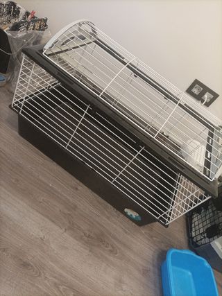 Jaula roedores - Negra y blanca