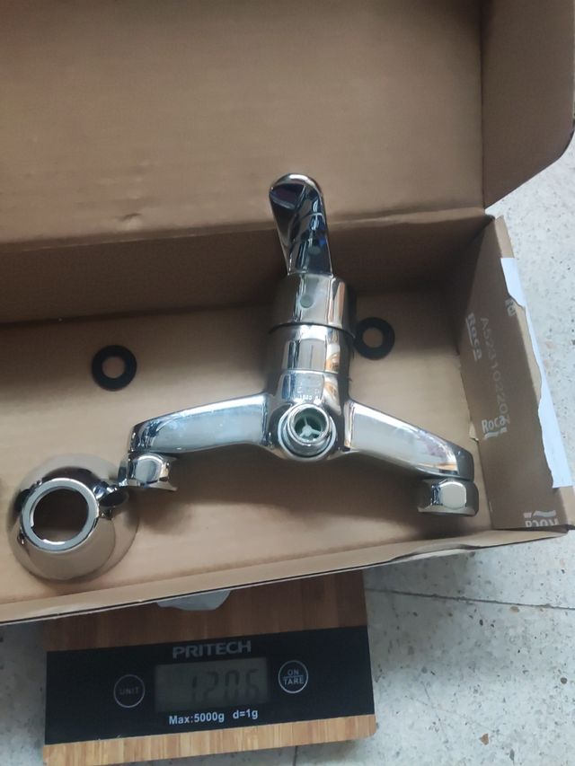 Grifo ducha Roca monomando - plata